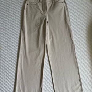 lululemon athletica City Sleek 5 pocket Light Beige Wide-Leg Pants
